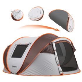 4-6 Persons White Light Orange Pop-Up Boat Tent