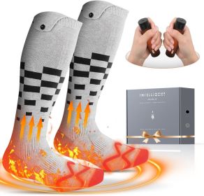 Heated Set Rechargeable - Heated Socks and Hand Warmers for Men - 2 Packs 6000mAh Electric Foot Warmers - Gifts for Camping, Hunting