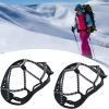 1pair Traction Cleats; Iron Chain Anti-skid Shoe Cover For Outdoor Climbing Hiking And Walking