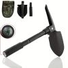 1pc Portable Foldable Camping Shovel - Multifunctional Hiking Tool for Entrenching, Digging, and Cleaning